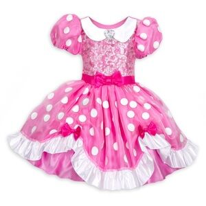 Disney Minnie Mouse Pink and White Polka Dot Costume Dress Size US 2